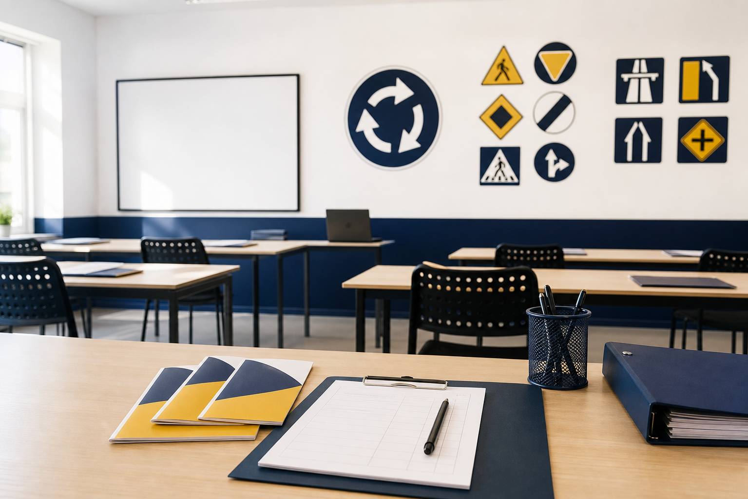 Salle de stage de récupération de points agréé avec documents de formation et livrets