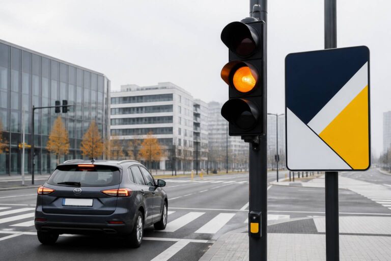 Feu orange clignotant : que signifie sa position en bas ou au milieu ?
