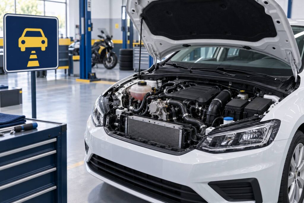 Illustration éditoriale du sujet : Comprendre la fonction essentielle de la pompe à eau dans le moteur d'une voiture
