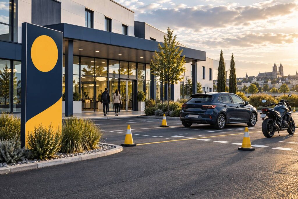 Illustration éditoriale du sujet : Point de récupération de permis de conduire au Centre de Pl Liberte, 37000 Tours