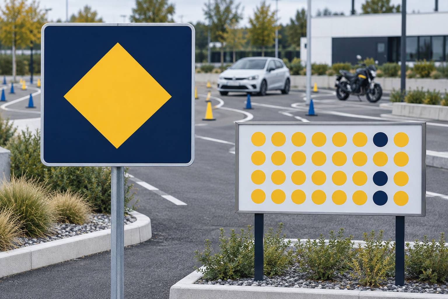 Illustration éditoriale du sujet : Quel score faut-il atteindre pour réussir l'examen du code de la route ?