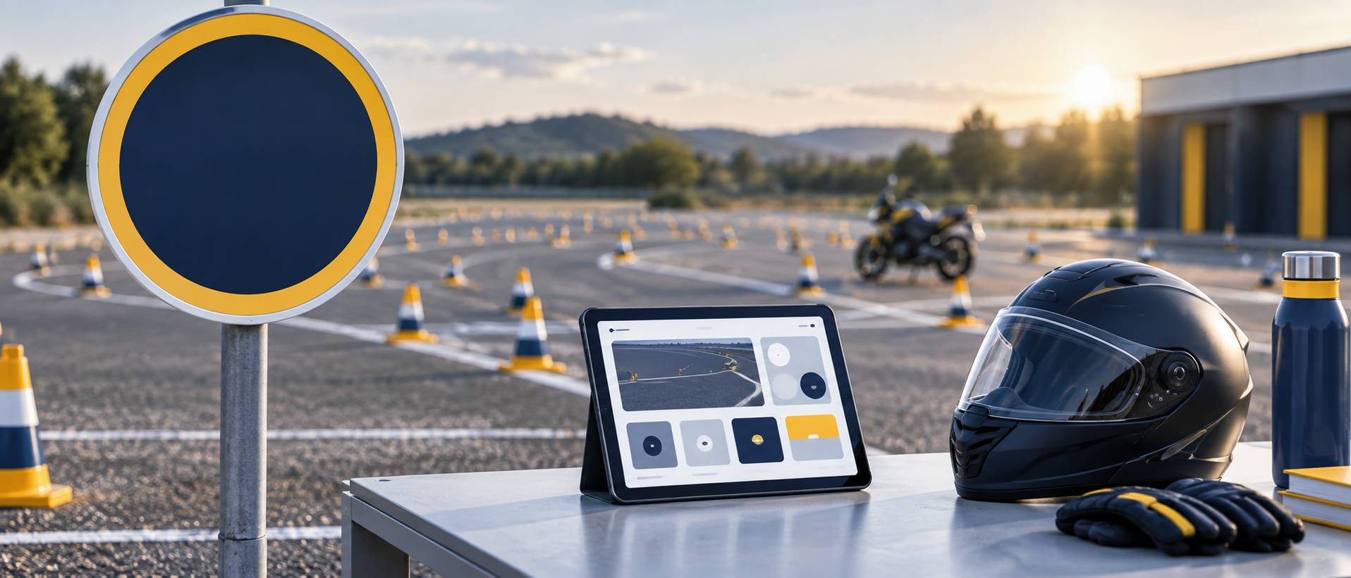 Illustration éditoriale du sujet : Réussir son code moto : entraînement en ligne avec Pass Rousseau Moto